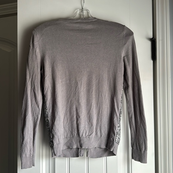 Ann Taylor Silver Sequin Cardigan - Picture 3 of 5